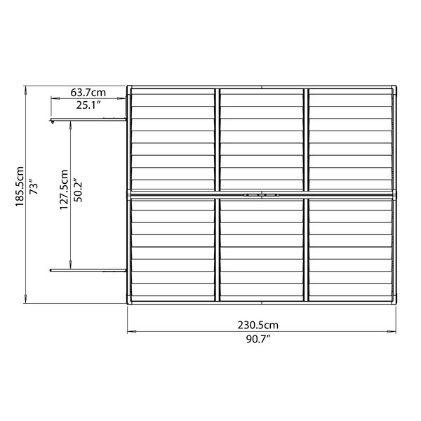 SkyLight 6 ft. W x 7.5 ft. D Polycarbonate Storage Shed
