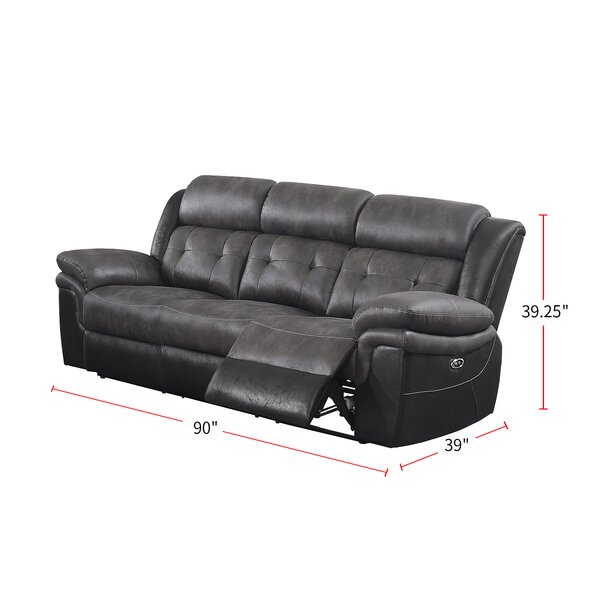 Myton 90'' Pillow Top Arm Reclining Sofa