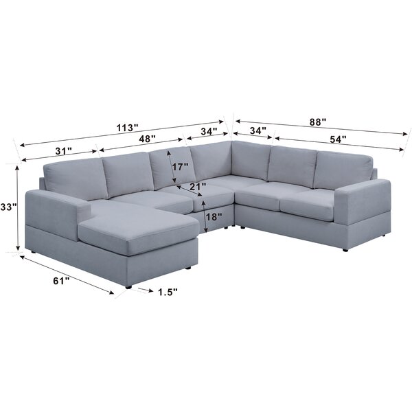 Ilkest 113" Wide Sofa & Chaise