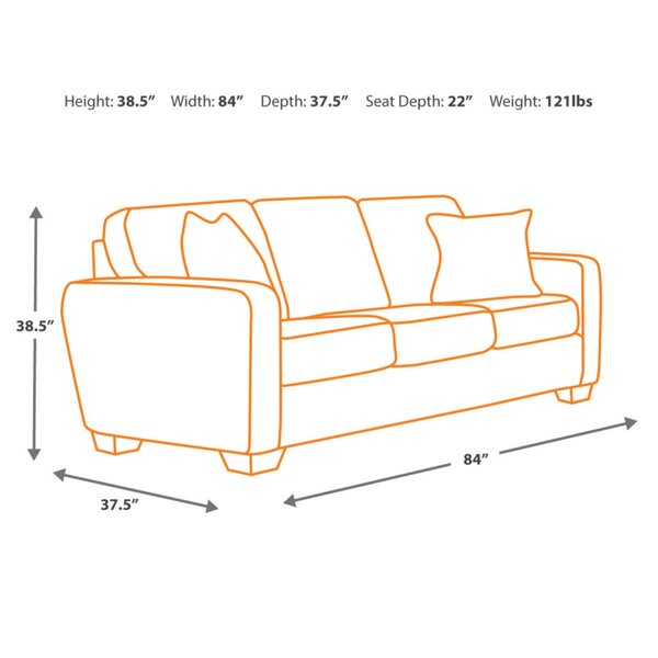 Cashe 84'' Square Arm Sofa