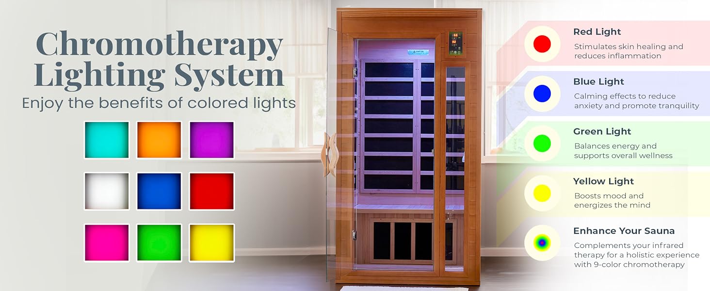 Dynamic Saunas Barcelona 1 to 2 Person Hemlock Wood Infrared Sauna For Home